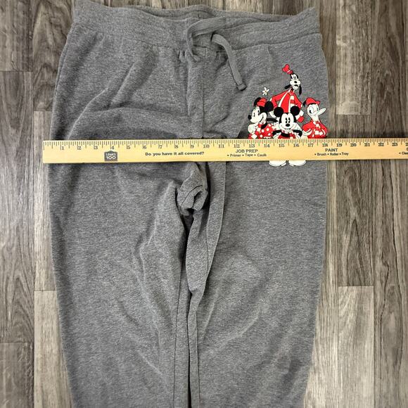 Disney Mickey and Friends Gray Holiday Joggers Pants Women’s M Goofy Minnie - Picture 6 of 6